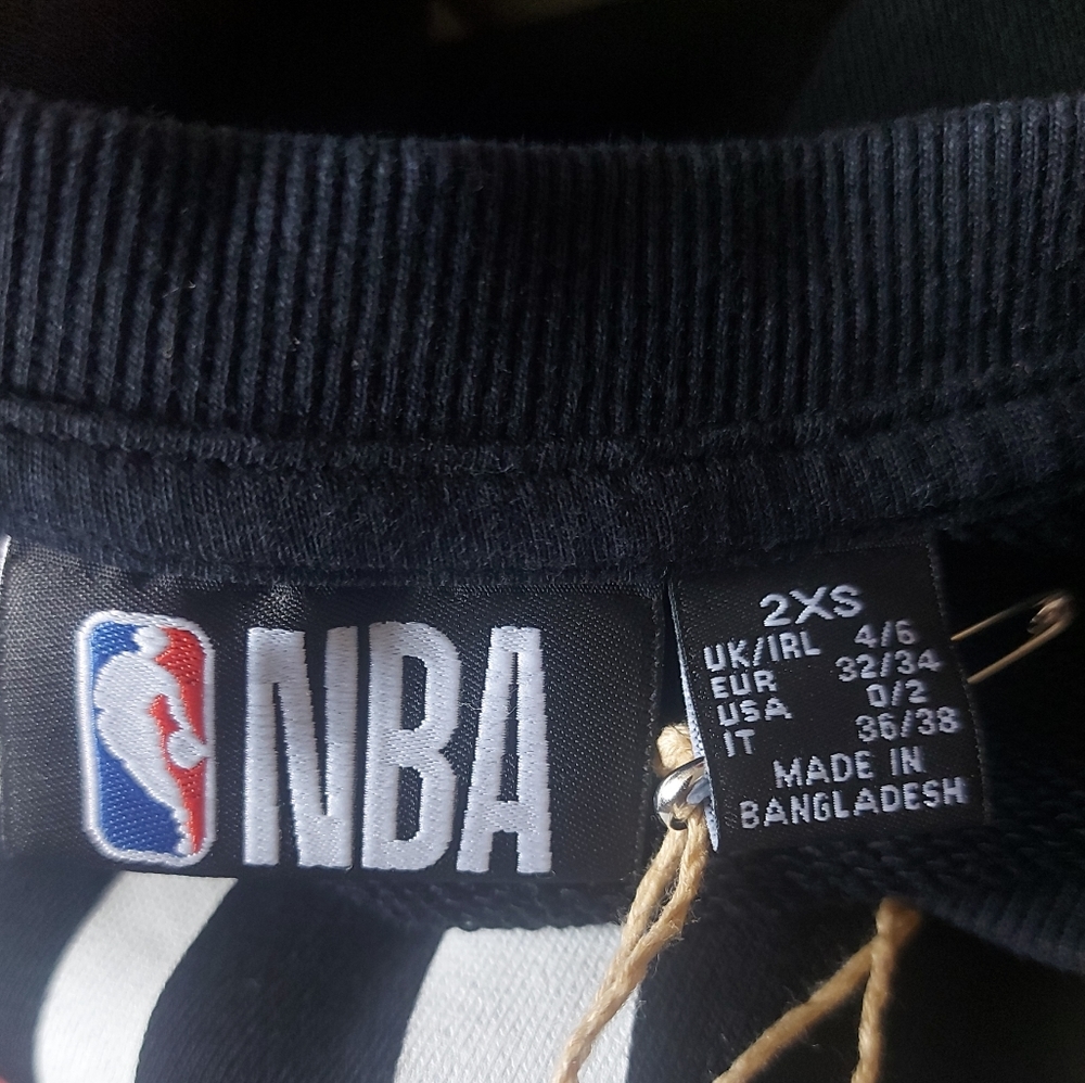 Chicago Bulls Black Sweater Dress Oversized UK Size 2XS Big Graphic Print - Picture 6 of 8